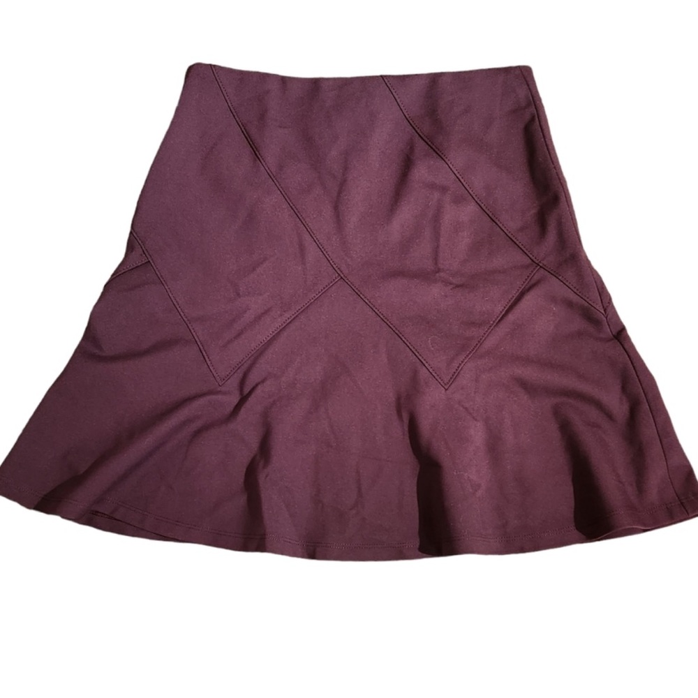White House Black Market Plum A-Line Flare Skirt